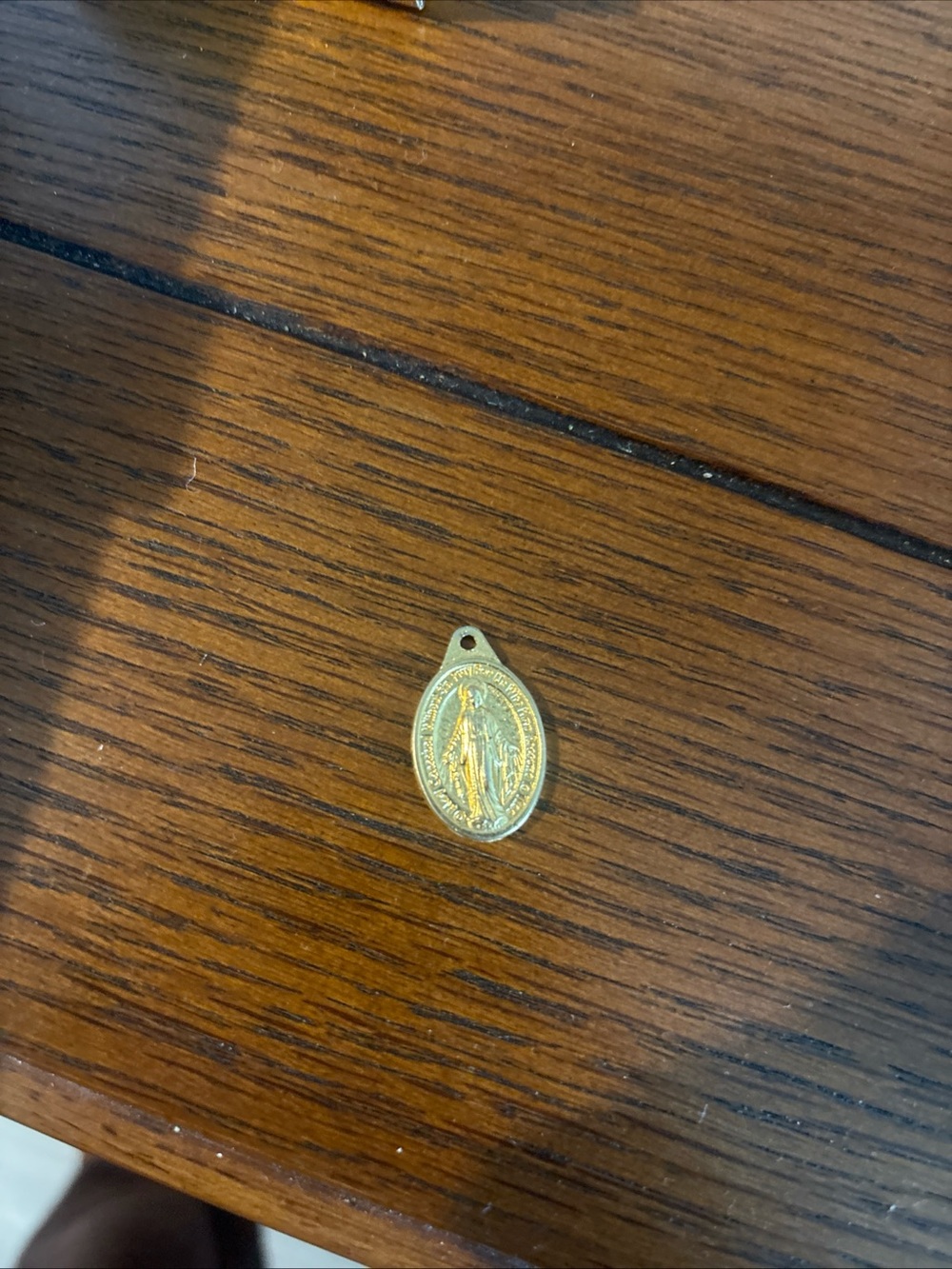 Gold Religious Medal Pendant - Gold Color